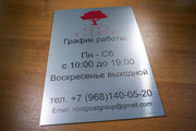 Табличка на кабинет информационная с УФ печатью