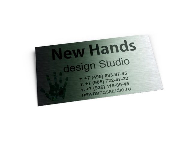 дверная табличка для дизайн-студии из алюминия